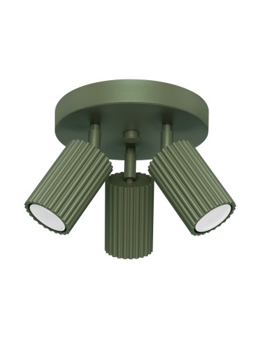 Lámpara de techo KARBON 3P verde oliva
