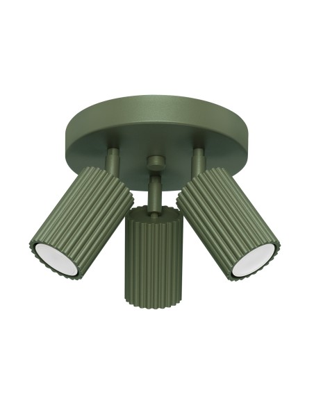 Lámpara de techo KARBON 3P verde oliva