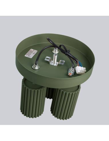 Lámpara de techo KARBON 3P verde oliva