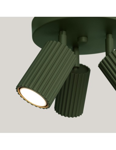 Lámpara de techo KARBON 3P verde oliva