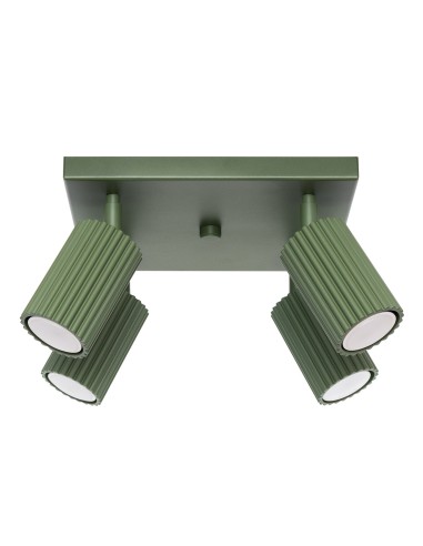 Lámpara de techo KARBON 4 verde oliva