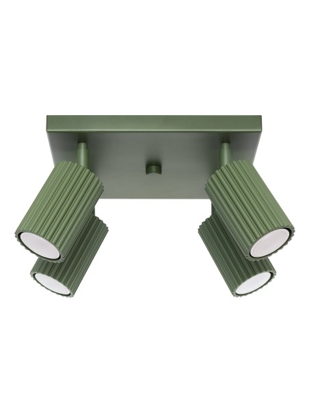 Lámpara de techo KARBON 4 verde oliva