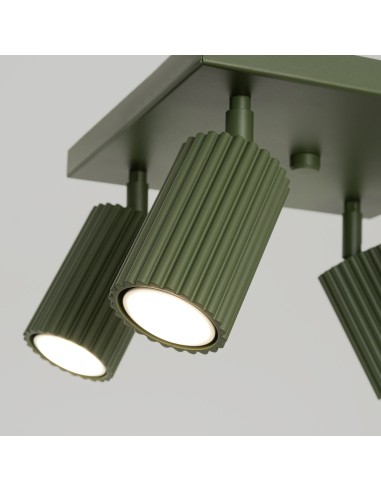 Lámpara de techo KARBON 4 verde oliva
