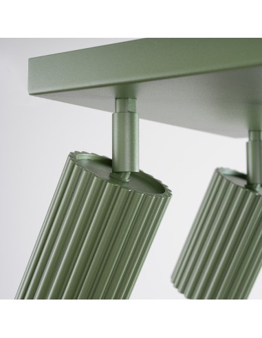 Lámpara de techo KARBON 4 verde oliva