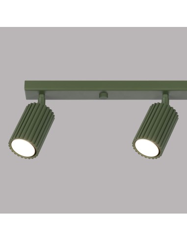 Lámpara de techo KARBON 4L verde oliva