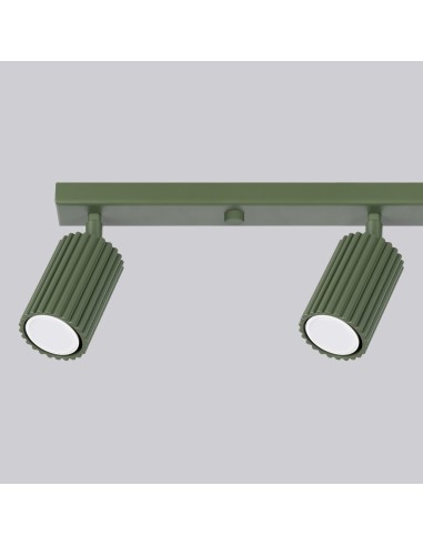 Lámpara de techo KARBON 4L verde oliva