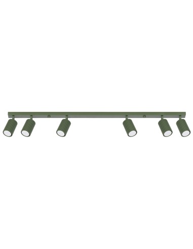 Lámpara de techo KARBON 6L verde oliva