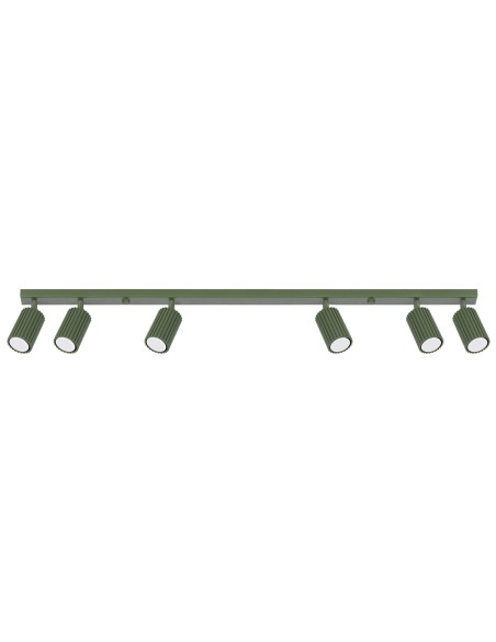 Lámpara de techo KARBON 6L verde oliva