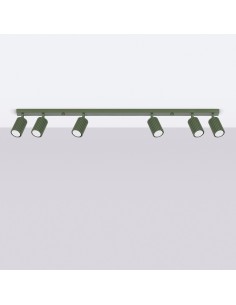 Lámpara de techo KARBON 6L verde oliva 2