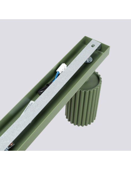 Lámpara de techo KARBON 6L verde oliva