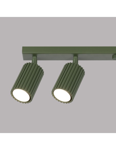 Lámpara de techo KARBON 6L verde oliva