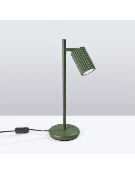Lámpara de mesa KARBON verde oliva