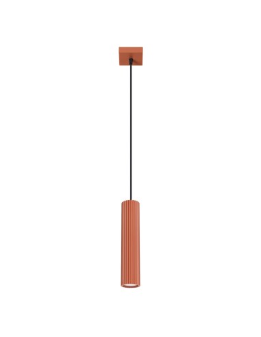 Lámpara colgante KARBON 1 rojo ocre