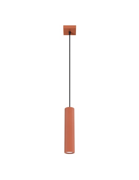 Lámpara colgante KARBON 1 rojo ocre