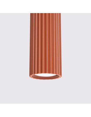Lámpara colgante KARBON 1 rojo ocre