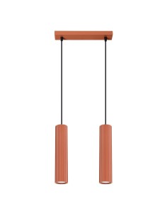 Lámpara colgante KARBON 2 rojo ocre
