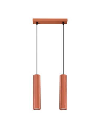 Lámpara colgante KARBON 2 rojo ocre
