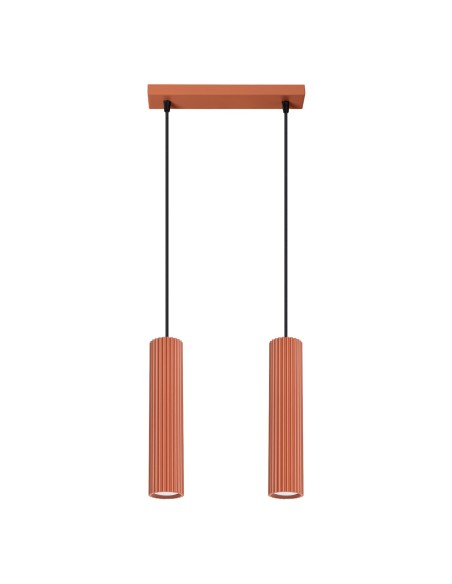 Lámpara colgante KARBON 2 rojo ocre