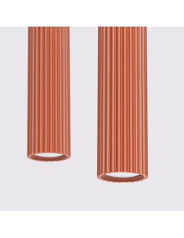 Lámpara colgante KARBON 2 rojo ocre
