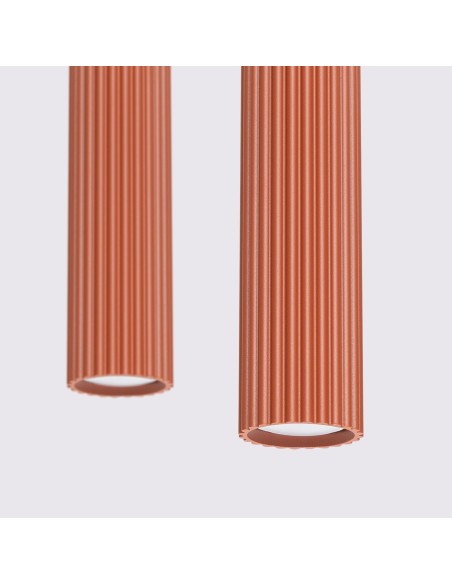 Lámpara colgante KARBON 2 rojo ocre