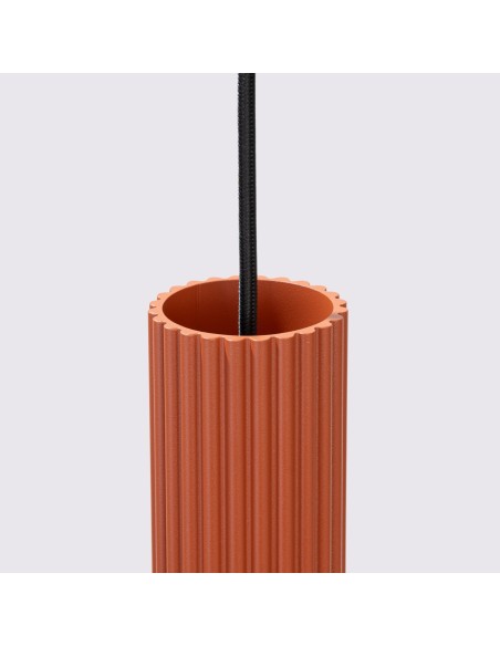 Lámpara colgante KARBON 2 rojo ocre