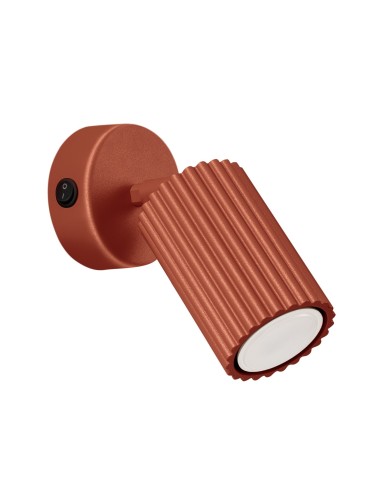 Aplique KARBON rojo ocre con interruptor