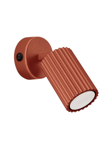 Aplique KARBON rojo ocre con interruptor