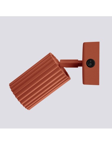 Aplique KARBON rojo ocre con interruptor