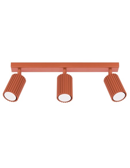 Lámpara de techo KARBON 3L rojo ocre