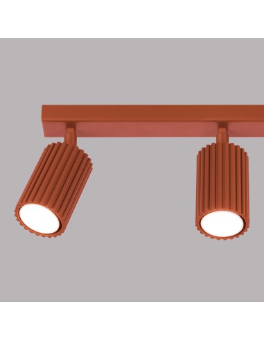 Lámpara de techo KARBON 3L rojo ocre