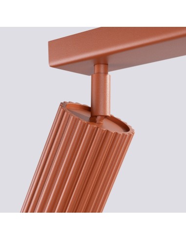 Lámpara de techo KARBON 3L rojo ocre