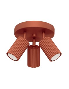 Lámpara de techo KARBON 3P rojo ocre