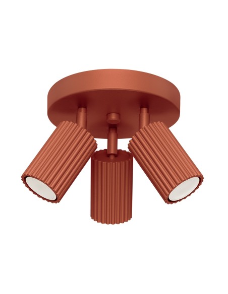 Lámpara de techo KARBON 3P rojo ocre