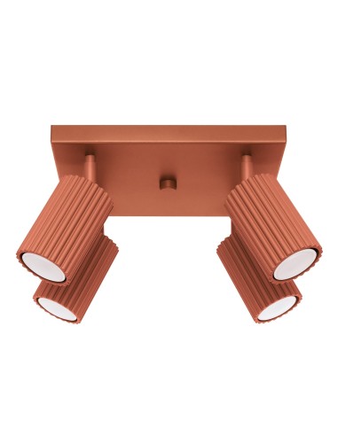 Lámpara de techo KARBON 4 rojo ocre