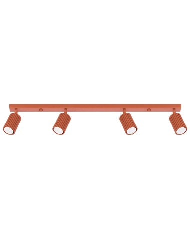 Lámpara de techo KARBON 4L rojo ocre
