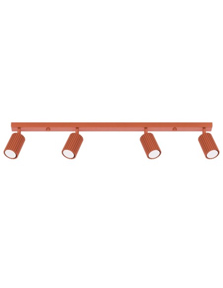 Lámpara de techo KARBON 4L rojo ocre