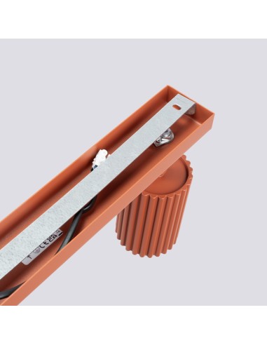 Lámpara de techo KARBON 4L rojo ocre