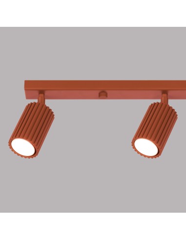 Lámpara de techo KARBON 4L rojo ocre