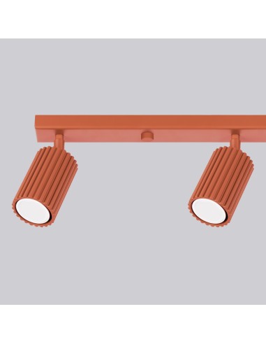 Lámpara de techo KARBON 4L rojo ocre