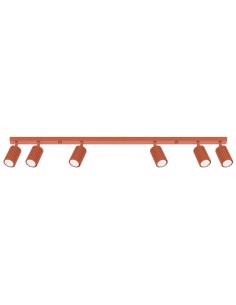 Lámpara de techo KARBON 6L rojo ocre