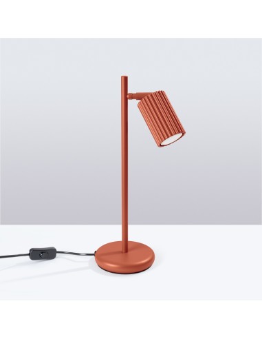 Lámpara de mesa KARBON rojo ocre