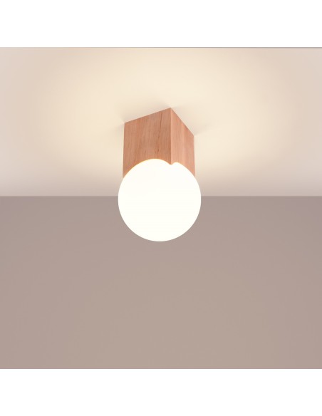 Lámpara de techo SOLIS madera natural