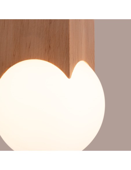 Lámpara de techo SOLIS madera natural