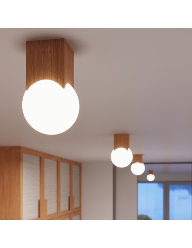 Lámpara de techo SOLIS madera natural