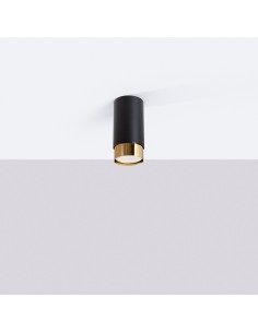 Lámpara de techo NERO 12,5 negro/oro 2