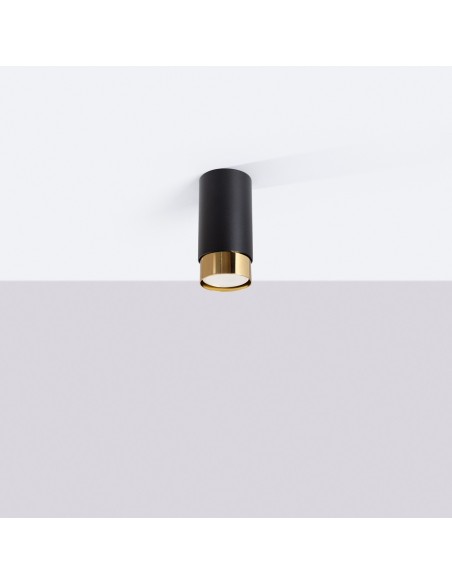 Lámpara de techo NERO 12,5 negro/oro