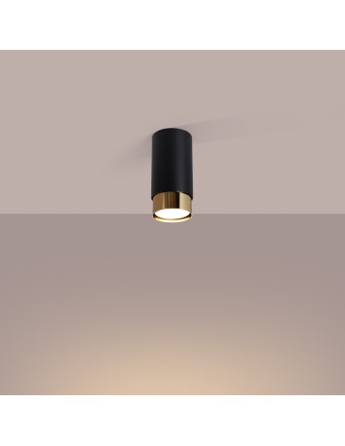 Lámpara de techo NERO 12,5 negro/oro