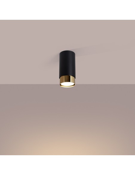 Lámpara de techo NERO 12,5 negro/oro