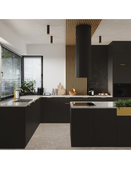 Lámpara de techo NERO 12,5 negro/oro