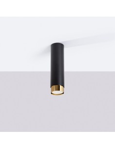 Lámpara de techo NERO 22,5 negro/oro 2